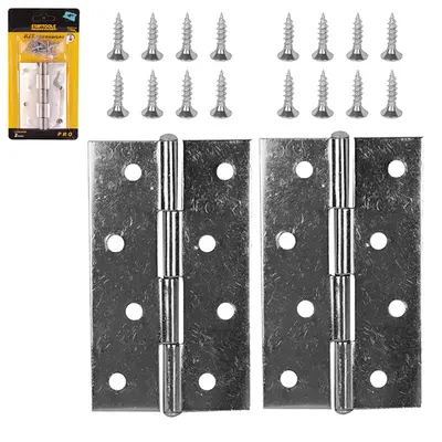 KIT 2 DOBRADICAS DE ACO PRO 4'' 9X5,3CM