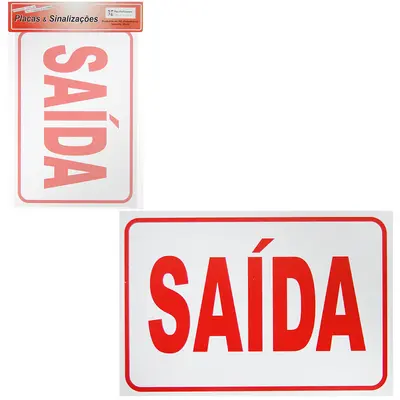 PLACA INDICATIVA SAIDA 20X30CM