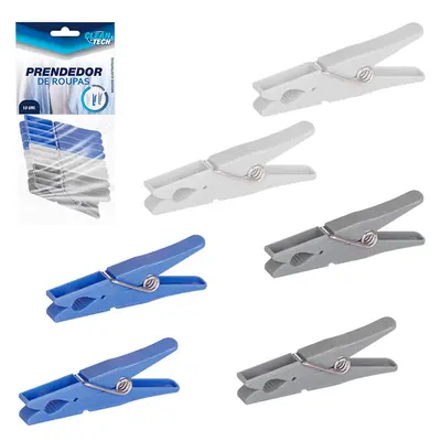 PRENDEDOR DE ROUPA DE PLASTICO CLEAN TECH COM 10 PECAS 6,8X1CM