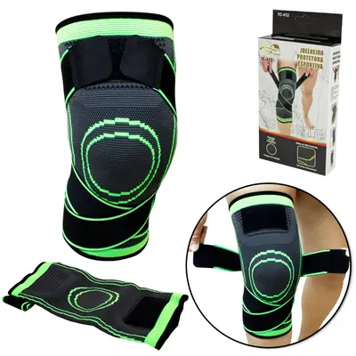 JOELHEIRA COMPRESSAO DE NEOPRENE COM VELCRO AJUSTAVEL TOP CASA