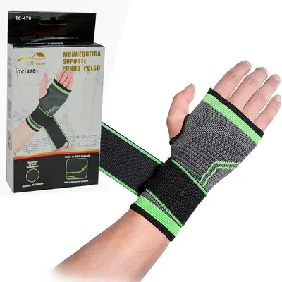 MUNHEQUEIRA COMPRESSAO DE NEOPRENE DE PULSO COM POLEGAR + VELCRO AJUSTAVEL