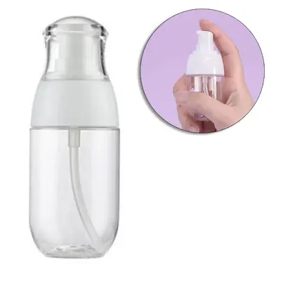 FRASCO VALVULA PUMP DE PLASTICO PARA VIAGEM COM TAMPA 50ML