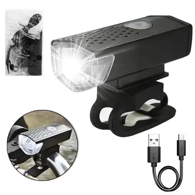 LANTERNA PARA BICICLETA RECARREGAVEL COM 1 LED + CABO USB