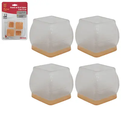 PROTETOR PARA MOVEIS DE SILICONE COM 4 PECAS 3X3CM