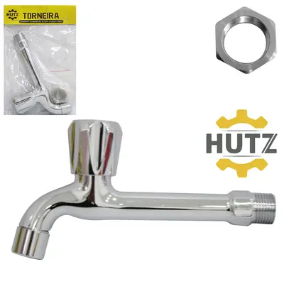 TORNEIRA DE METAL DE PAREDE HUTZ 16,7X9X3,2CM