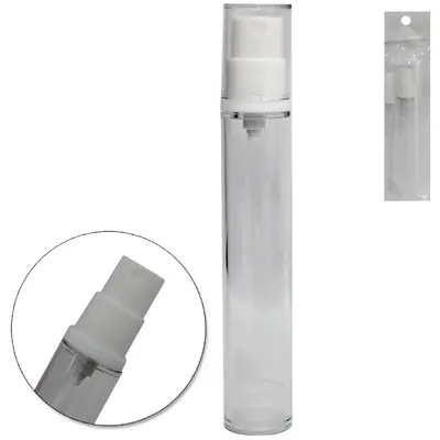 FRASCO VALVULA PUMP PRESSAO DE PLASTICO PARA VIAGEM COM TAMPA 15ML