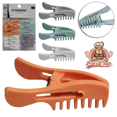 PRENDEDOR DE ROUPA DE PLASTICO PENTE COLORS COM 12 PECAS 6X2CM