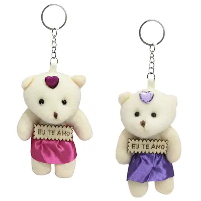 CHAVEIRO DE PELUCIA URSO 10X8X5CM