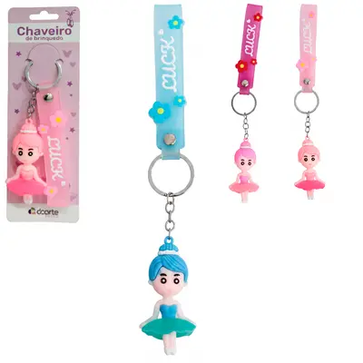 CHAVEIRO EMBORRACHADO DE PVC BAILARINA PAPER