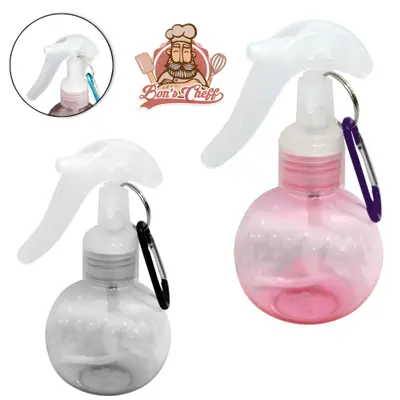 PULVERIZADOR / BORRIFADOR DE PLASTICO PET BOLINHA PARA MANICURE + MOSQUETAO 110ML
