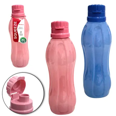 GARRAFA SQUEEZE DE PLASTICO PET REDONDO CONSTELACAO CANDY COM TAMPA 1L STTW