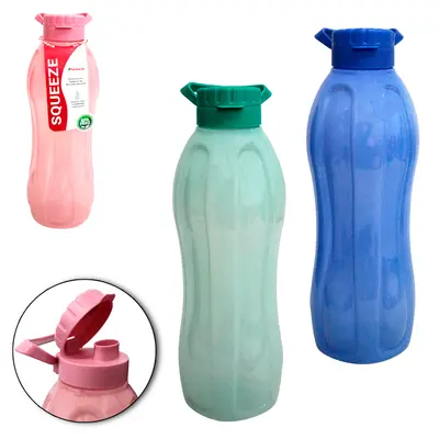 GARRAFA SQUEEZE DE PLASTICO PET REDONDO CONSTELACAO RUBI COM TAMPA E ALCA 2L STTW