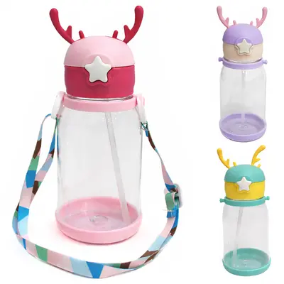 GARRAFA SQUEEZE DE PLASTICO AS COM CANUDO + ALCA 550ML
