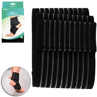TORNOZELEIRA FAIXA DE COMPRESSAO DE NYLON COM VELCRO AJUSTAVEL IMPOFIT