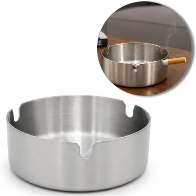 CINZEIRO DE INOX REDONDO 8,5CM DE Ø