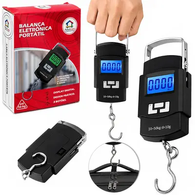 BALANCA DIGITAL MULTIUSO PORTATIL 50KG A PILHA