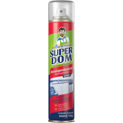 DESENGORDURANTE SPRAY SUPER DOM 300ML / 180G