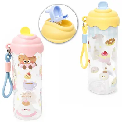 GARRAFA SQUEEZE DE PLASTICO AS COM CANUDO + ALCA 750ML
