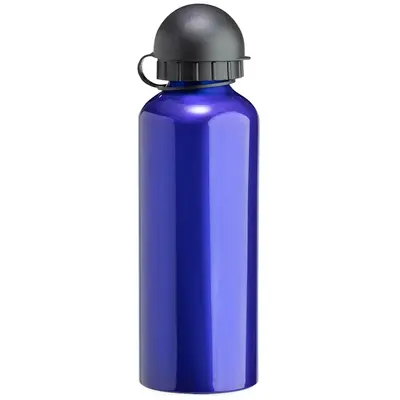 GARRAFA SQUEEZE DE ALUMINIO LISA AZUL COM TAMPA 500ML