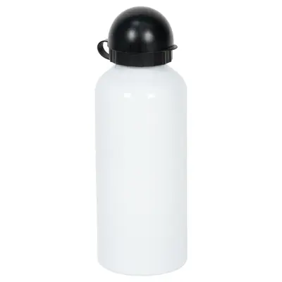 GARRAFA SQUEEZE DE ALUMINIO LISA BRANCA COM TAMPA 500ML