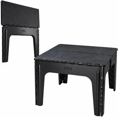 MESA DOBRAVEL DE PLASTICO RETANGULAR PRETA 57,5X55X42,5CM