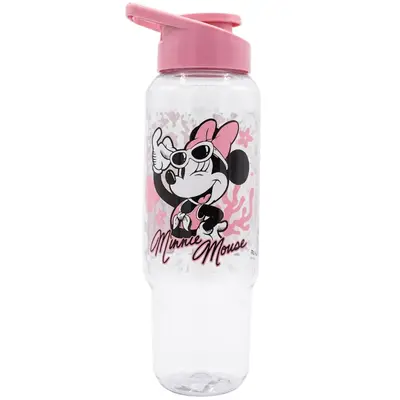 GARRAFA SQUEEZE DE PLASTICO PET CONSOLE MINNIE COM TAMPA E ALCA 1L