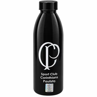 GARRAFA SQUEEZE DE PLASTICO PET CORINTHIANS COM TAMPA 600ML