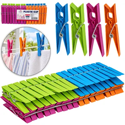 PRENDEDOR DE ROUPA DE PLASTICO COM 36 PECAS 8X1CM