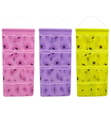 SAPATEIRA DE PVC PARA 6 PARES FLORES 78X36CM