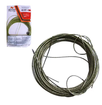 CORDA DE ACO REVESTIDO COM PVC SLIM PARA VARAL 10M