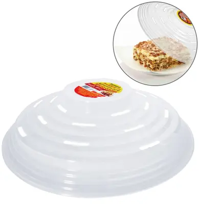 TAMPA DE MICROONDAS DE PLASTICO PARA ALIMENTOS 6X25,5CM DE Ø