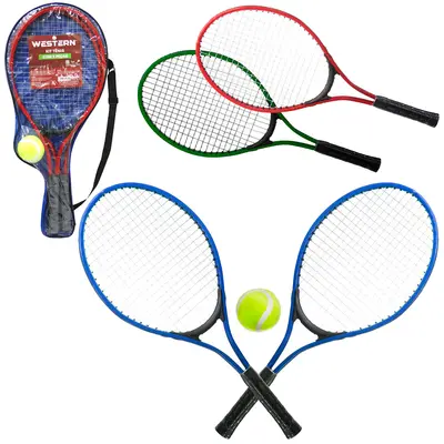 RAQUETE DE TENIS COM 2 PECAS + BOLINHA 52X22CM NA BOLSA