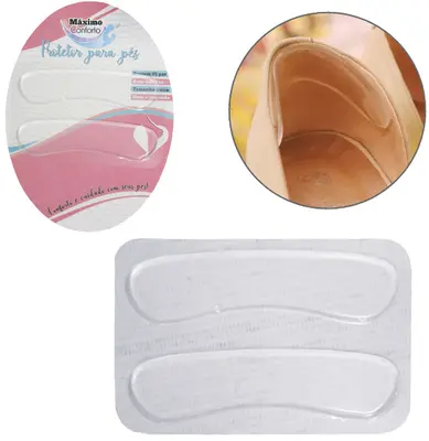 PROTETOR DE SILICONE PARA CALCANHAR (TENDAO) COM 2 PECAS 10X2CM