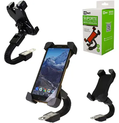 SUPORTE DE CELULAR PARA BIKE E MOTO REFORCADO NA CAIXA
