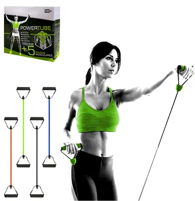 ELASTICO DE TENSAO PARA EXERCICIOS OMBRO / BICEPS / TRICEPS / PEITO / COSTAS POWERTUBE