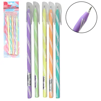 CANETA ESFEROGRAFICA TWIST TREND 1.0 MM ESCRITA MEDIA COM 6 PECAS