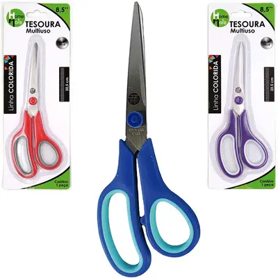 TESOURA MULTIUSO DE INOX COLORIDA 8,5'' 20,5CM