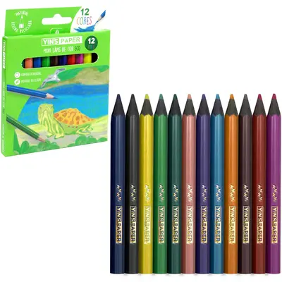 LAPIS DE COR ECO HEXAGONAL YINS PAPER COM 12 CORES 9CM