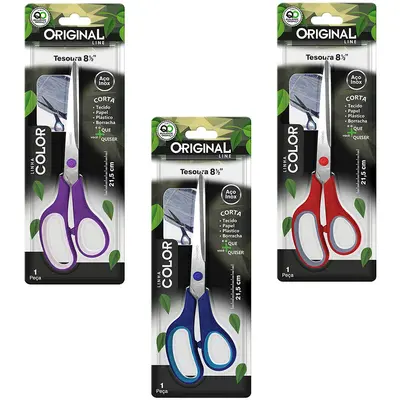 TESOURA MULTIUSO DE INOX COLORS 8½'' 21,5CM