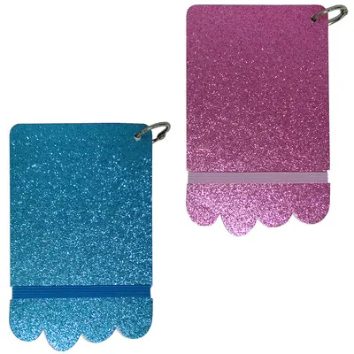 BLOCO DE ANOTACAO STICKER GLITTER COM 80 FOLHAS 13,5X8,5CM