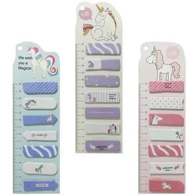 MARCADOR PAGINA / BLOCO ANOTACAO STICKER ADESIVO 119 FOLHAS 5X1,5CM + REGUA 15CM