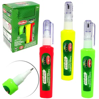 CANETA CORRETIVA SPECIAL LINE FUNNY COM 12 PECAS 4ML NA CAIXA