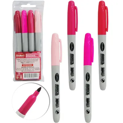 MARCADOR PERMANENTE PINKS COM 4 PECAS
