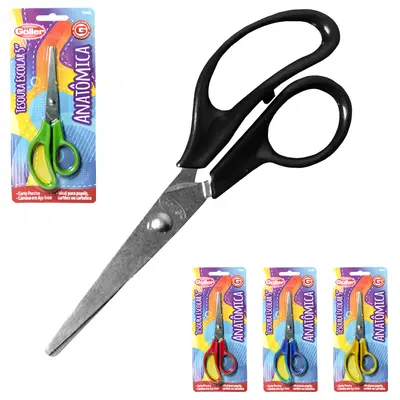 TESOURA ESCOLAR DE INOX ANATOMICA 5''