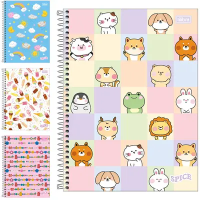 CADERNO SPICE UNIVERSITARIO FEMININO (10X1) 160 FOLHAS