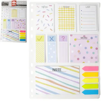 BLOCO DE ANOTACAO STICKER COM MARCADOR DE PAGINA ADESIVO YINS PAPER 325 FOLHAS