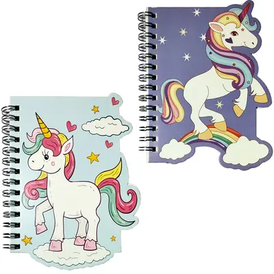CADERNO CADERNETA / BLOCO DE ANOTACAO ESPIRAL UNICORNIO 60 FOLHAS