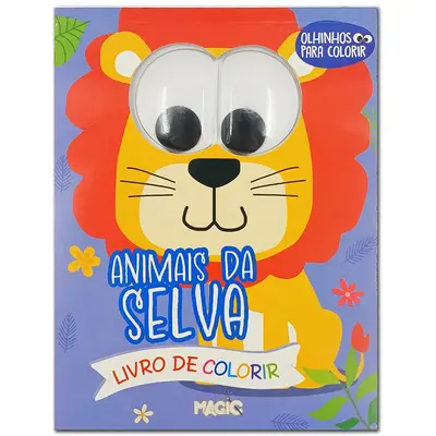 LIVRO DE COLORIR OLHINHOS ANIMAIS DA SELVA 16 PAGINAS 20X15,5CM