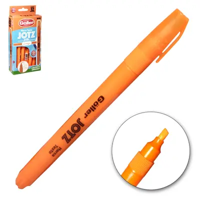 CANETA MARCA TEXTO JOTZ STIK LARANJA COM 12 PECAS
