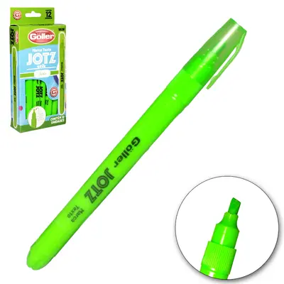 CANETA MARCA TEXTO JOTZ STIK VERDE COM 12 PECAS